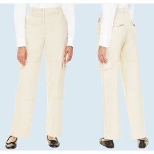 WILFRED FREE Cream Ivory Cargo Hi Rise Jeans Pants Size 6
